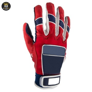 Gants de frappeur de baseball à sangle de poignet réglable à vendre Gants de frappeur de baseball en cuir PU pour adultes - Product Image 2
