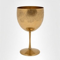 SaintGoblet Calice Sacré Verre à Vin de Communion en Laiton Antique Gobelet Vintage Artisanal pour Église et Cérémonies Spirituelles