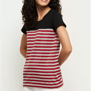 ยอดนิยมราคาขายส่งผู้หญิงเสื้อยืดที่กําหนดเองขนาดใหญ่แขนสั้นผู้หญิงเสื้อยืด - Product Image 2