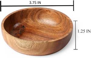 Cuenco de madera europeo, ensaladera redonda grande de madera de acacia, cuenco de madera de diseño moderno hecho a mano para decoración del hogar - Product Image 6