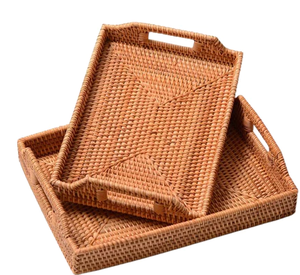 Vietnam Rattan <b>Cup</b> Tray - Product Image 1