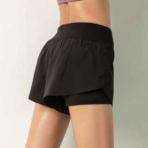 Logo personnalisé Short d'entraînement taille haute à l'épreuve des squats Short de gym sans couture avec scrunch - Product Image 4