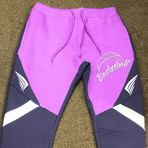 Vente en gros de pantalons de survêtement à blocs de couleurs pour hommes, jogging streetwear à la mode avec logo personnalisé, pantalons pour hommes délavés - Product Image 3