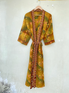 Festival Seda Kimono Robe Vintage Indio Unisex Bata - Product Image 4