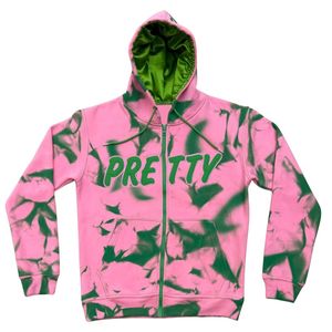 Pretty Girl Chándal-Pink & Vintage Green Sunfade Luxe Fleece Sweatsuit Set | Traje a juego elegante y cómodo - Product Image 2