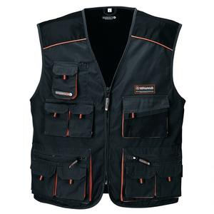 Chaleco de pesca TERRATREND talla 52 gris oscuro/negro/naranja - Product Image 2