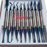 Produk laris Kit lift Molt periostex gigi halus lapis Plasma Titanium biru instrumen bedah Set gigi implan