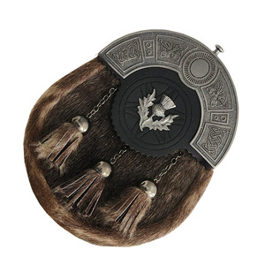 Sporran escocés de cuero genuino para hombres, bandas de gaita, ceremonias tradicionales y ropa formal, bolsas Sporran a la venta - Product Image 3