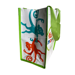 Bolsa de compras de tela de PP mediana personalizable, Material duradero de lona, estampado en color vietnamita para entrega de alimentos, modelo ECOBAG VINA - Product Image 6
