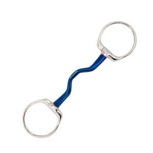 บิตม้า BR Busstrap สแตนเลสแท้ ไม่แตกหัก ขนาด 14 มม. พร้อมปากม้าสีน้ำเงินเรียบ แหวนเงิน คุณภาพสูง สำหรับการสัมผัสที่นุ่มนวล - Product Image 6