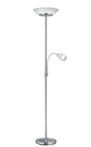 Lampada da terra Gerry in nichel opaco, 2xE27 + 1xE14, IP20, 180 cm (Trio R40063107) - Product Image 1