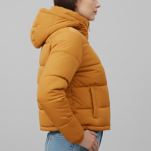Chaqueta Corta de Estilo Hip Hop, Transpirable, de Primera Calidad, Resistente al Viento e Impermeable, con Capucha, Chaqueta Acolchada - Product Image 2