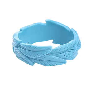 Newly Best Vintage Style Carved Flowers and Leaves Design Newly Acrylic Cuff Resin <b>Bangle</b> <b>Bracelet</b> Women's Jewelry for woman - Product Image 2