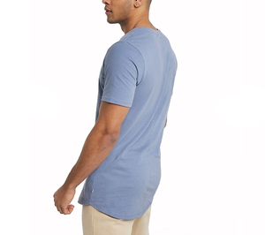 Camiseta de hombre de línea larga lisa de alta calidad 2025, diseño de logotipo personalizado, camisetas al por mayor para - Product Image 6