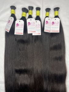 Extensiones de Cabello Humano Virgen Remy de Alta Calidad Directamente de la India, Cabello Humano de Templo, Liso Sedoso, Ondulado, Trama Única, Cabello de Alta Calidad - Product Image 2