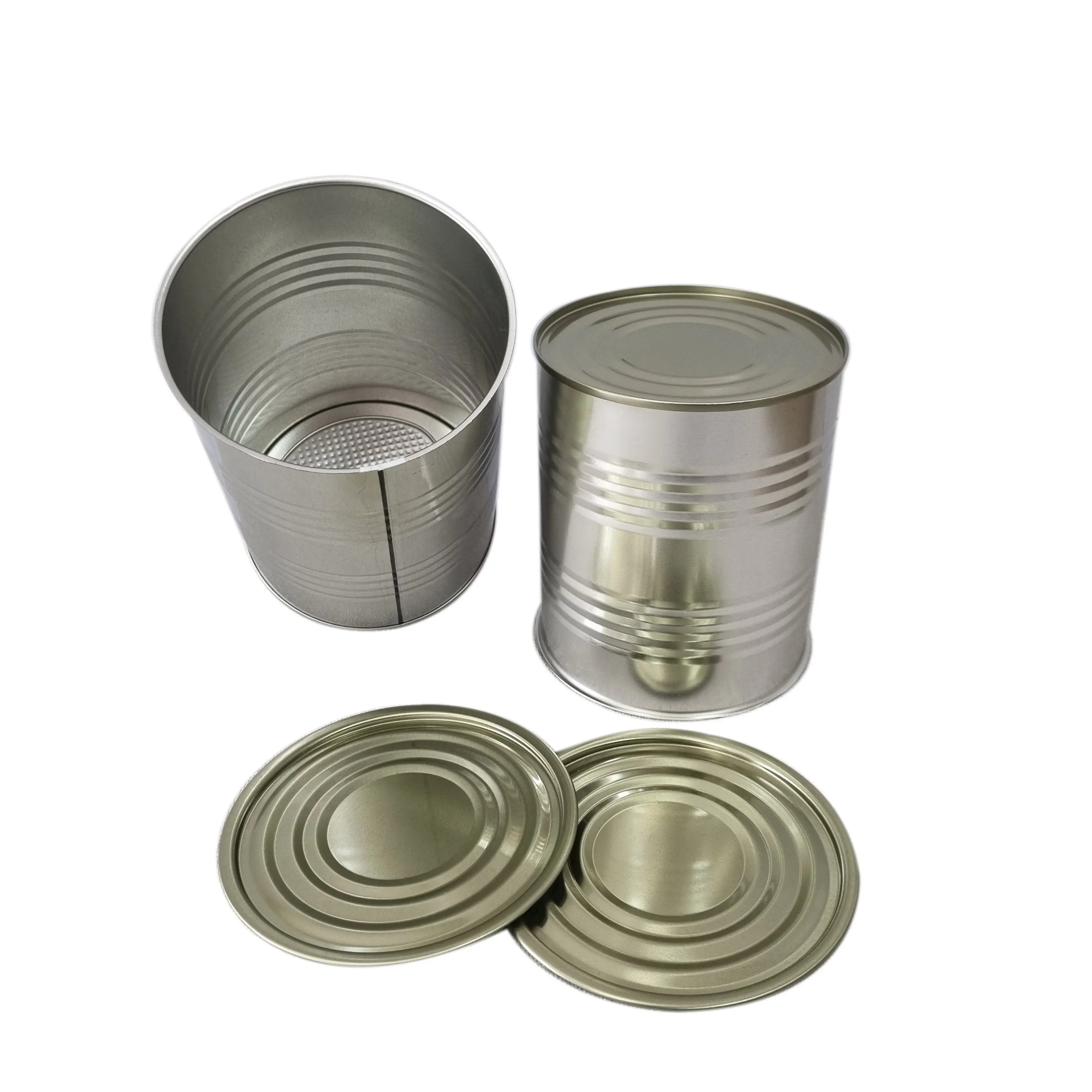 #7113 #7116 latas de alimentos atacado embalagem de metal tinplate jar forma redonda lisa com eoe para geléia carne peixe pasta conservas