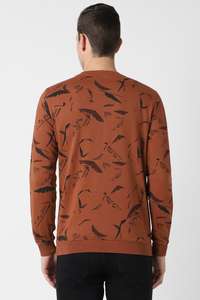 Sudaderas de algodón 100% de manga larga con estampado térmico personalizado, servicio OEM, venta al por mayor, sudaderas con capucha transpirables con cuello redondo para hombres - Product Image 2