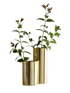 Vase à fleurs en cuivre avec finition vieillie pour la décoration de maisons de style campagnard, cuisines, patios et centres de table de jardin - Product Image 3