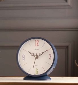 Ak Brass Sleek and Stylish Blue Glossy with Funky Color Numbers <b>Table</b> <b>Clock</b> in Metal - Product Image 2