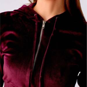 Custom Fall Clothing <b>Winter</b> Cotton Velour Crop Tops Hoodies Women Velour <b>Tracksuits</b> Velvet Jogging Ladies 2 Piece Set <b>for</b> Girl - Product Image 2