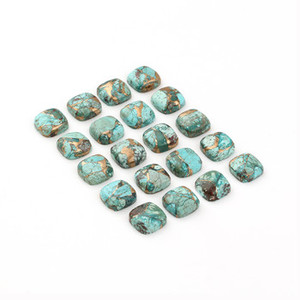 Natural 12mm cojín corte suave crisocola cabujón cuarzo verde curación tamaño personalizado piedras preciosas sueltas fabricación de joyas - Product Image 2