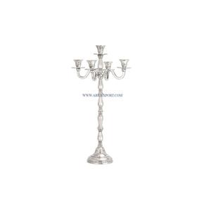 Candelabros decorativos de mesa de aluminio y plata hechos a mano de gran tamaño para el hogar y la boda candelabro de iluminación interior por ARC Export - Product Image 1
