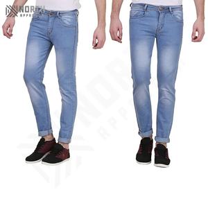 Jeans en denim décontractés pour hommes, coupe droite, uni, hiver automne 2025, respirant, grande taille, prix de gros, mode - Product Image 6