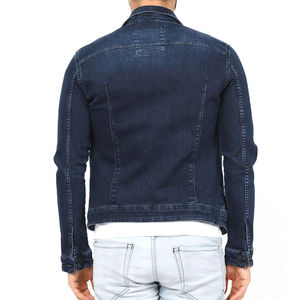 Veste en jean délavée en coton ajusté à manches longues pour hommes High Street printemps Nouveau design personnalisé OEM - Product Image 4