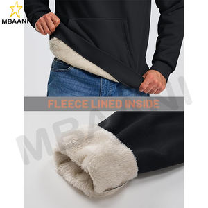 Sweat-shirt pour homme, doublure en polaire sherpa, chaud, thermique, vêtements de travail d'hiver, coupe-vent, sweat-shirt lourd à capuche - Product Image 4