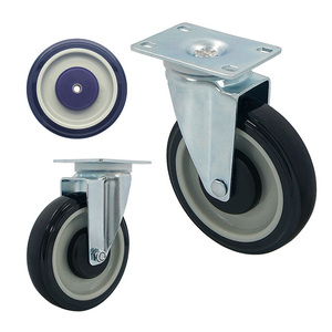 Roue en TPU de 5 pouces pour équipement industriel, capacité 120 kg, bleu et gris, directement de l'usine Yeou Cherng - Product Image 5