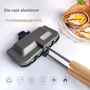 Sartén antiadherente <span class=keywords><strong>para</strong></span> parrilla de desayuno de doble cara <span class=keywords><strong>para</strong></span> hacer sándwiches, sartén superior <span class=keywords><strong>para</strong></span> tostadas y aperitivos - Product Image 4