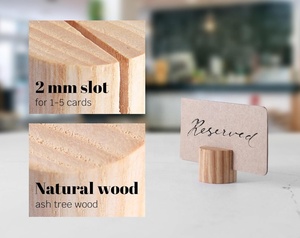 ที่ใส่ป้ายชื่อไม้ ดีไซน์เรียบง่าย สำหรับตกแต่งหมายเลขโต๊ะ - Product Image 2
