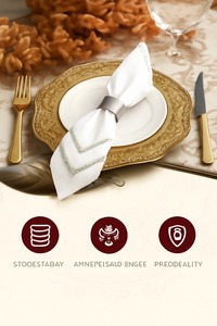 Assiettes de présentation modernes en cuivre avec bordure royale, assiettes décoratives pour le dîner, tapis de table de mariage de qualité supérieure, décor de table de luxe, fournitures pour événements et fêtes - Product Image 5