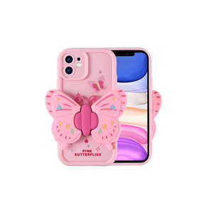 Coque de téléphone en silicone TPU rose clair de luxe avec motif Capybara suspendu pour iPhone 11 7 Plus - Protection élégante de l'appareil photo style INS - Product Image 1
