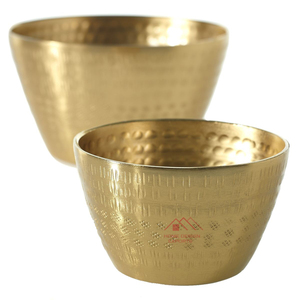 Décoration de table de mariage, vase doré, bol à fleurs en métal léger, arrangements floraux - Product Image 2