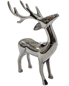 เครื่องประดับกวางคริสต์มาสสมัยใหม่ที่มีท่าวิ่งที่เป็นเอกลักษณ์และสาดสีทองหรูหราสำหรับจัดแสดงในเทศกาล - Product Image 5