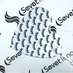 Pinzas de pestañas de EE. UU. Más vendidos Hermoso diseño en forma de corazón con logotipo personalizado y revestimiento de papel Embalaje personalizado Espejos de pestañas - Product Image 3