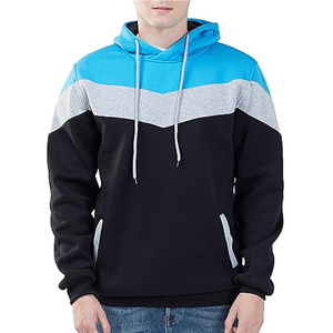 Sweat à capuche épais pour hommes, sweat-shirt d'hiver brodé en polaire mélangée douce de haute qualité, poche kangourou, teint uni 2 - Product Image 2