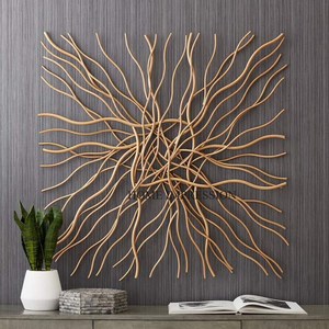 Meilleures ventes Art mural suspendu en métal moderne et traditionnel en acier inoxydable Taille personnalisable Luxe Haute qualité Décoration intérieure Inde - Product Image 1
