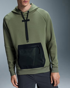 Sudadera con capucha personalizada para hombre, mezcla de algodón suave y poliéster, bolsillo con cremallera, manga completa, Capucha ajustable, ropa de calle Premium - Product Image 3