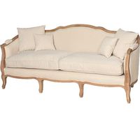Canapé authentique moderne d'inspiration antique 3 places en bois de mahogany massif pour appartements, hôtels, villas et salons