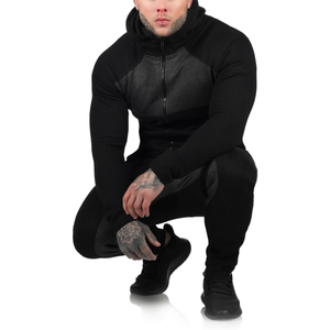 Ropa de gimnasio con logotipo personalizado, conjunto de chándal de algodón 100% para hombre/mujer, conjunto de 2 piezas para correr, Fitness, para entrenar, trotar, personalizado - Product Image 1