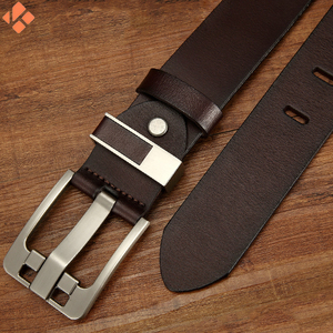 หัวเข็มขัดบุรุษขายส่งผู้ชายหัวเข็มขัดพินแบบกําหนดเองเข็มขัดหนัง Cowhide แท้ทําในปากีสถาน - Product Image 5