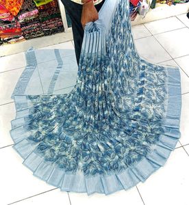 Thoub soudanais de vente chaude tissu en mousseline de soie multicolore tissu en mousseline de polyester fabricant en gros - Product Image 2