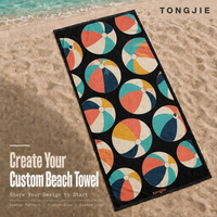 Serviette de sport pour enfant à séchage rapide, personnalisable par sublimation, en microfibre gaufrée, en plastique recyclé, sans sable, en coton imprimé, mignonne, compressée, écologique