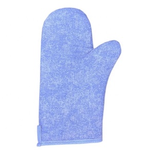 Solid Grey Color <b>Tight</b> Stitched High Quality Custom Factory Direct Organic Cotton GOTS Kitchen Microwave Oven Mitts For Cooking - Product Image 6