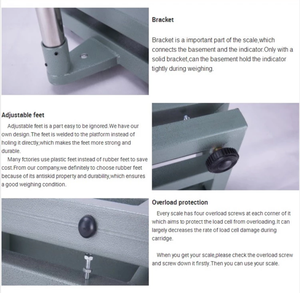 <span class=keywords><strong>Yaohua</strong></span> A12E 계량 표시기가 적용된 산업용 전자 디지털 플랫폼 저울 - Product Image 5