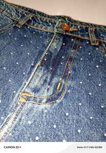 <b>Men</b> Rhinestone Denim Shorts High Waist Sparkly Jean Shorts Summer <b>Festival</b> Party <b>Wear</b> Fashionable Street Style Clothing use - Product Image 2