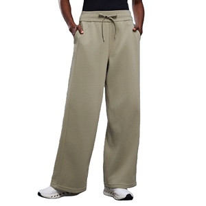 Women's Streetwear Fleece Sweatpants <b>Jogger</b> Set High-Waist Flared <b>Joggers</b> with <b>Polyester</b>/Cotton Material Loose Fit Full-Length - Product Image 1