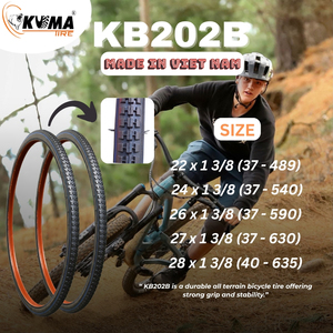 Neumático de Bicicleta Urbana KUMATIRE KB202B, 22, 24, 26, 27, 28 Pulgadas, Banda de Rodadura Cruzada, Neumático de Bicicleta de Carretera de Goma Resistente Tipo Tubo - Product Image 4